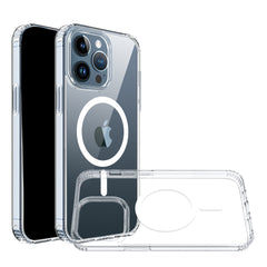 iPhone 15 Plus TRUE Transparent [Magnetic Circle] Shockproof Hybrid