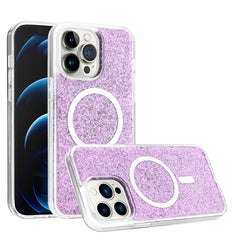 iPhone 15 Plus Epoxy Glitter [Magnetic Circle] ShockProof Hybrid 2.5mm Thick