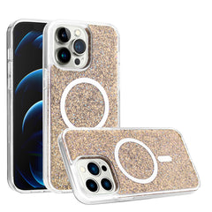 iPhone 15 Plus Epoxy Glitter [Magnetic Circle] ShockProof Hybrid 2.5mm Thick