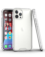 iPhone 15 Plus Colored Shockproof Transparent Hard PC TPU Hybrid Case Cover