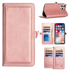 iPhone 15 Plus Wallet Premium PU Vegan Leather ID Multiple Card Holder Money with Strap