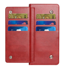 iPhone 15 Plus Wallet Premium PU Vegan Leather ID Multiple Card Holder Money with Strap