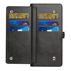 iPhone 15 Plus Wallet Premium PU Vegan Leather ID Multiple Card Holder Money with Strap