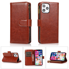 iPhone 15 Plus Luxury Wallet Card ID Zipper Money Holder Case Cover