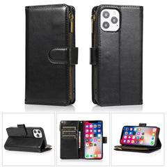 iPhone 15 Plus Luxury Wallet Card ID Zipper Money Holder Case Cover