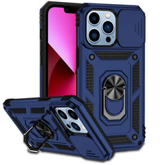 iPhone 15 Plus Well Protective Magentic Ring Stand Camera Protective Cover Case