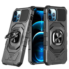 iPhone 15 Plus Robotic Hybrid with Magnetic Ring Stand Case Cover