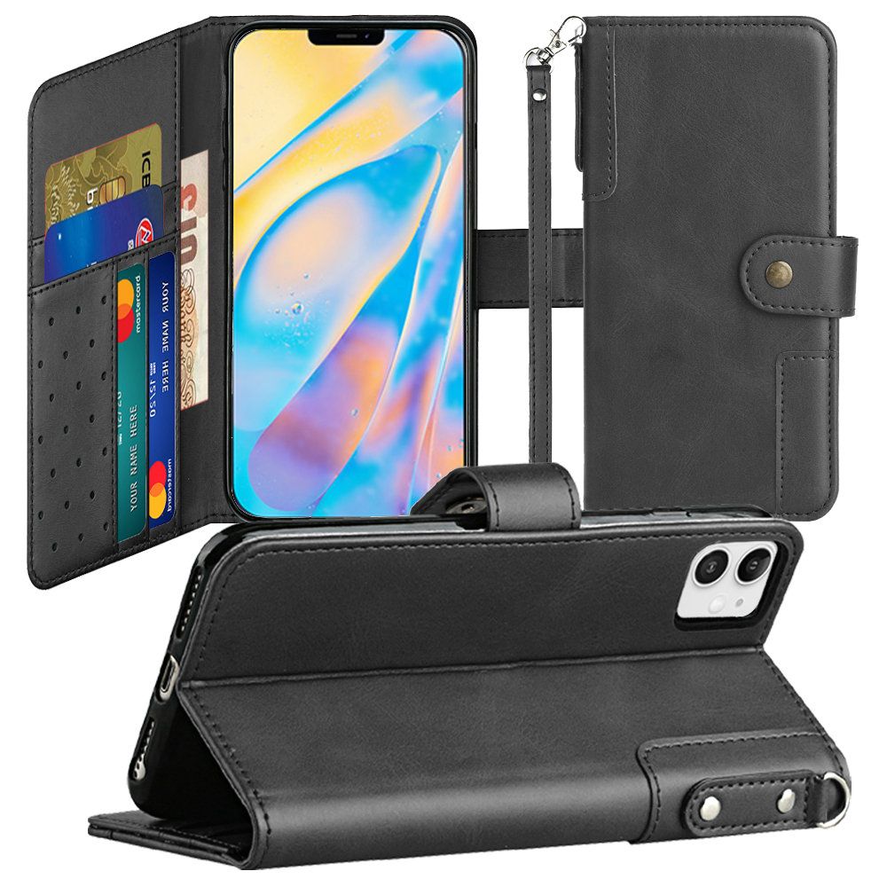 iPhone 15 Plus Retro Wallet Card Holder Case Cover