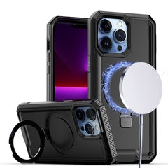 iPhone 15 Plus Aligned [Magnetic Circle] Kickstand Tough Strong ShockProof Hybrid