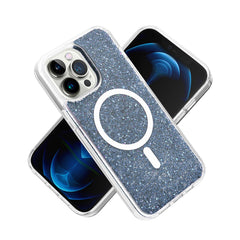 iPhone 15 Pro Epoxy Glitter [Magnetic Circle] ShockProof Hybrid 2.5mm Thick