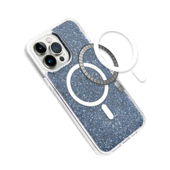 iPhone 15 Pro Epoxy Glitter [Magnetic Circle] ShockProof Hybrid 2.5mm Thick