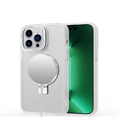 iPhone 15 Pro Metal Chrome Kickstand [Magnetic Circle] Shockproof Matching Camera Hybrid