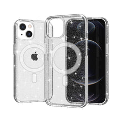 iPhone 15 Pro Glitter Ultra [Magnetic Circle] Thick 3mm Transparent Hybrid