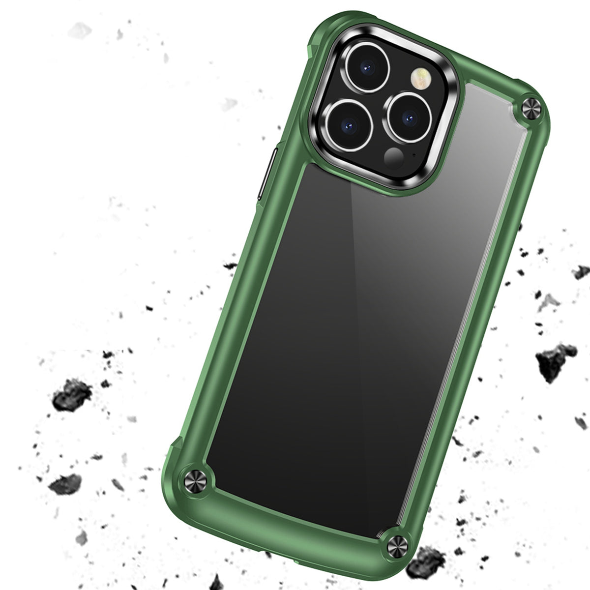 iPhone 15 Ultimate CaseX Transparent Hybrid Case with Metal Buttons And Camera Edges