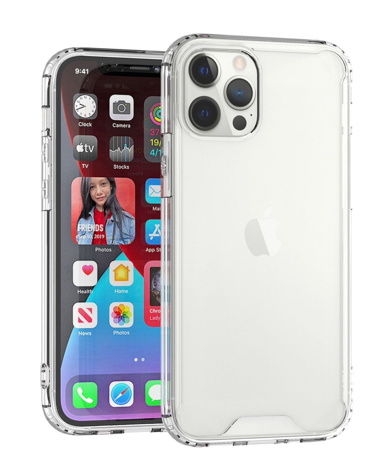 iPhone 15 Colored Shockproof Transparent Hard PC TPU Hybrid Case Cover