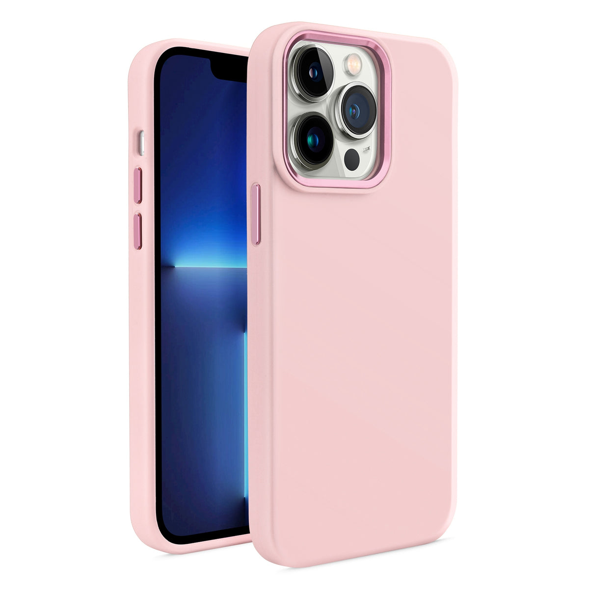 iPhone 15 Pro Premium LIQUID Silicone with Metal Buttons and Camera Edges Case Cover