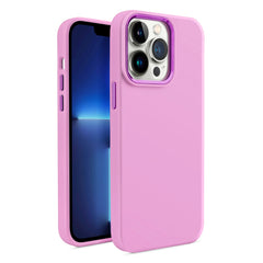 iP15 Pro Max Premium LIQUID Silicone with Metal Buttons and Camera Edges Case Cover - Rose Pink