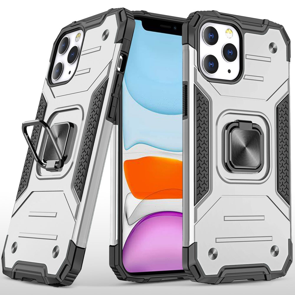 iP15 Pro Max Robust Magnetic Kickstand Hybrid Case Cover