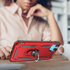 iPhone 15 Pro Ring Magnetic Kickstand Hybrid Case Cover