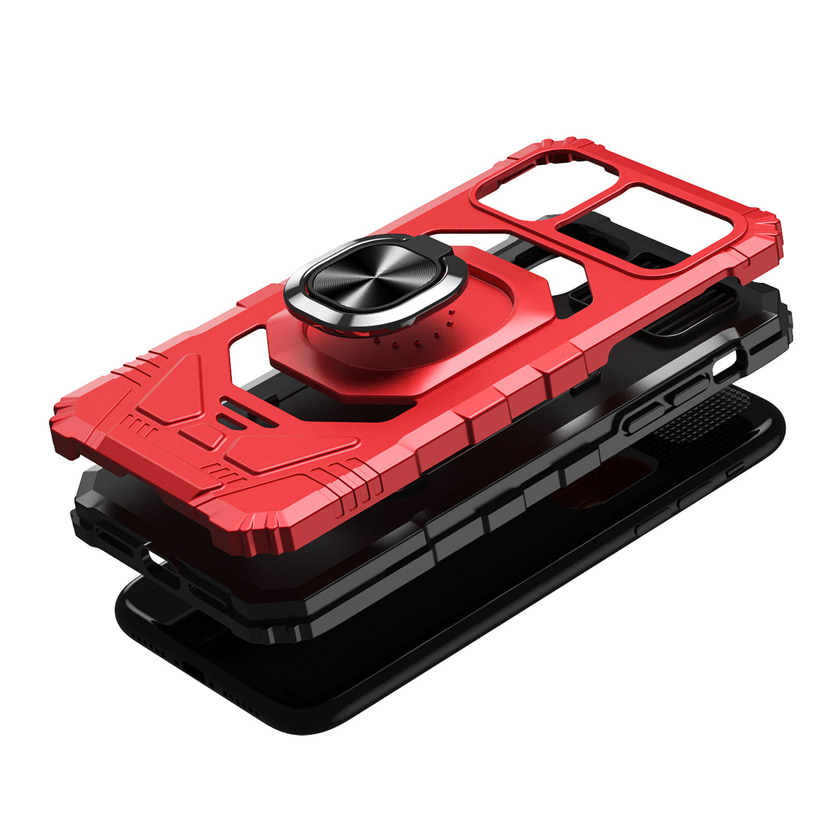 iPhone 15 Pro Robotic Hybrid with Magnetic Ring Stand Case Cover