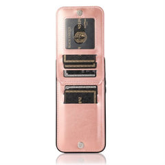 iP15 Pro Max Luxury Vertical Magnetic Button Card ID Holder PU Leather Case Cover