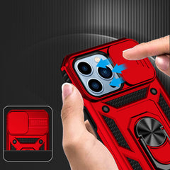 iPhone 15 Pro Well Protective Magentic Ring Stand Camera Protective Cover Case