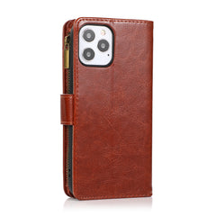 iPhone 15 Pro Luxury Wallet Card ID Zipper Money Holder Case Cover