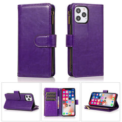 iPhone 15 Pro Luxury Wallet Card ID Zipper Money Holder Case Cover