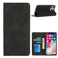 iPhone 15 Pro Wallet Premium PU Vegan Leather ID Card Money Holder with Magnetic Closure