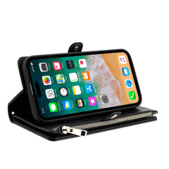 iPhone 15 Pro Purse Style Wallet Card ID Money Holder with Zip containing Long & Short Lanyard