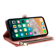 iPhone 15 Pro Purse Style Wallet Card ID Money Holder with Zip containing Long & Short Lanyard