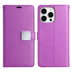 iPhone 15 Wallet ID Card Holder Case Cover - Dark Purple