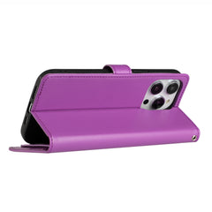 iPhone 15 Wallet ID Card Holder Case Cover - Dark Purple