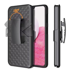 iPhone 15 Pro Weave Premium 3in1 Combo Holster Kickstand Case Cover