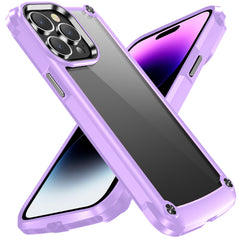 iPhone 15 Ultimate CaseX Transparent Hybrid Case with Metal Buttons And Camera Edges