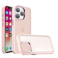 iPhone 15 Polished Oil Thick Acrylic Metal Button Hybrid Case Cover