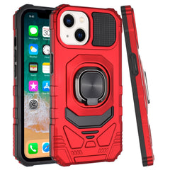 iPhone 15 Robotic Hybrid with Magnetic Ring Stand Case Cover