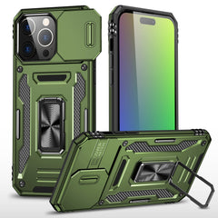 iP15 Pro Max Utter Tough Metal Ring Movable Camera Window Hybrid Case Cover