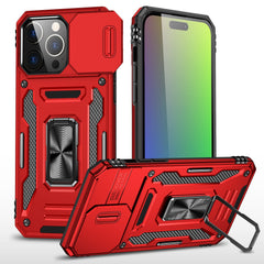 iP15 Pro Max Utter Tough Metal Ring Movable Camera Window Hybrid Case Cover