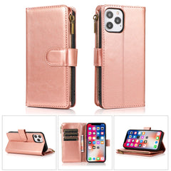 iPhone 15 Luxury Wallet Card ID Zipper Money Holder Case Cover