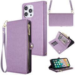 iP15 Pro Max Purse Style Wallet Card ID Money Holder with Zip containing Long & Short Lanyard